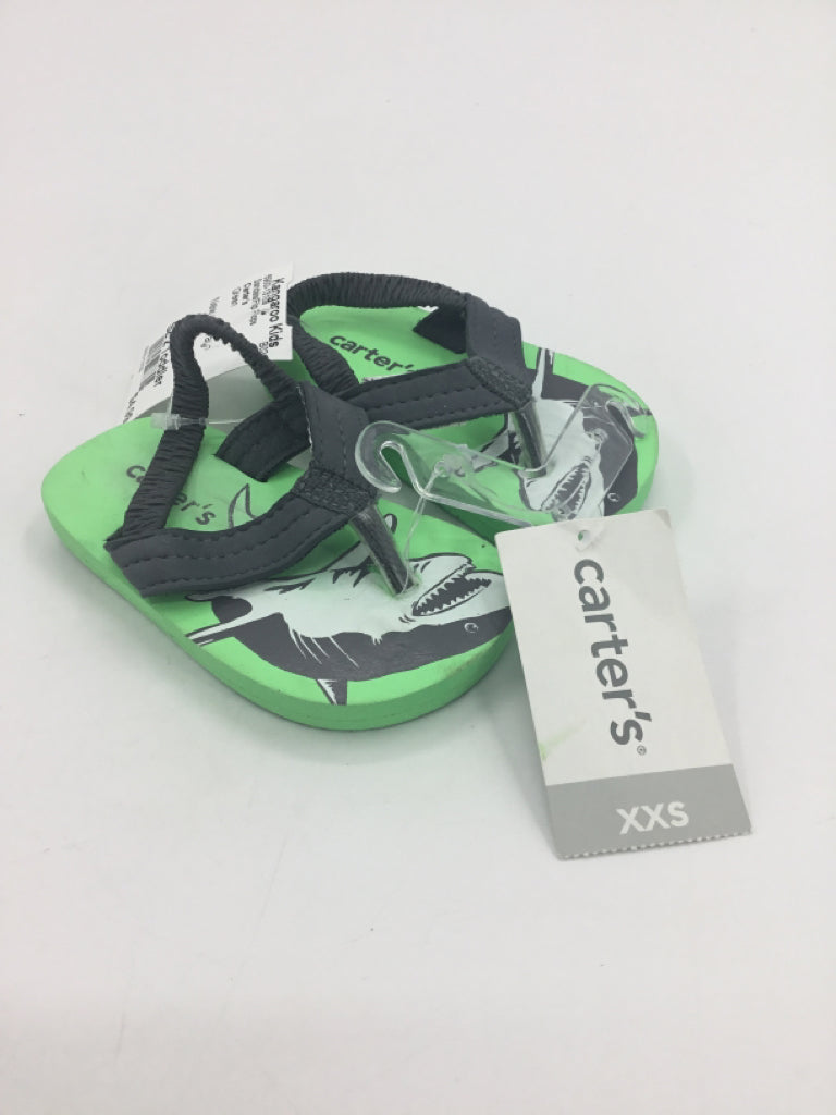 Carter's Child Size 2 Toddler Green Sandals/Flip Flops