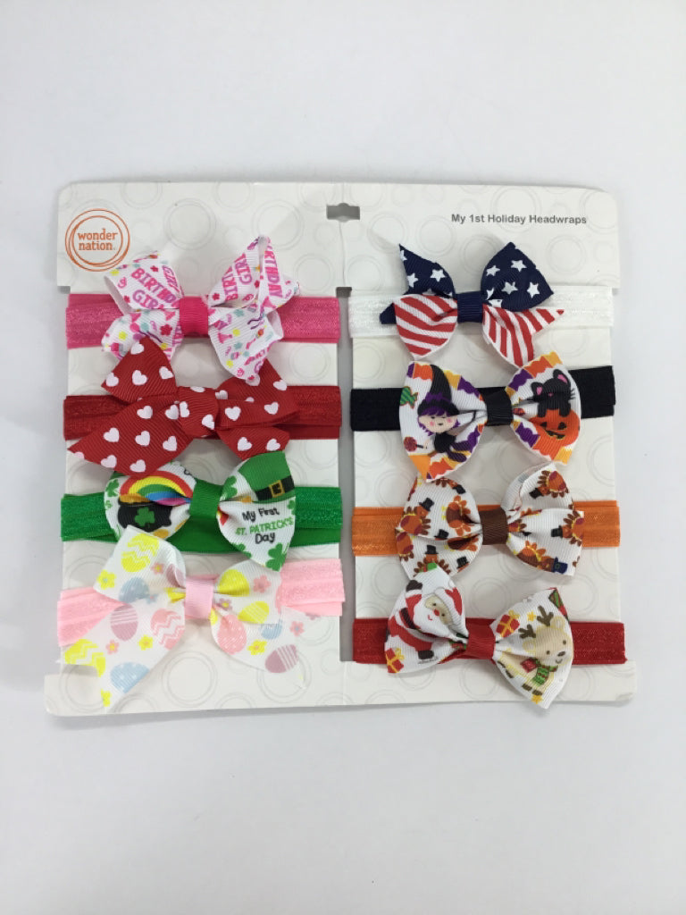 Wonder Nation My 1st Holiday Headwraps - 8 bows