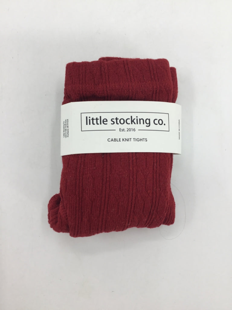 The Little Stocking Co. Child Size 0-6 Months Red Tights - girls