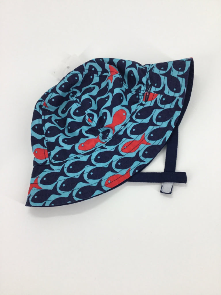 brandless Child Size 6-12 Months Blue Print Hats - boys
