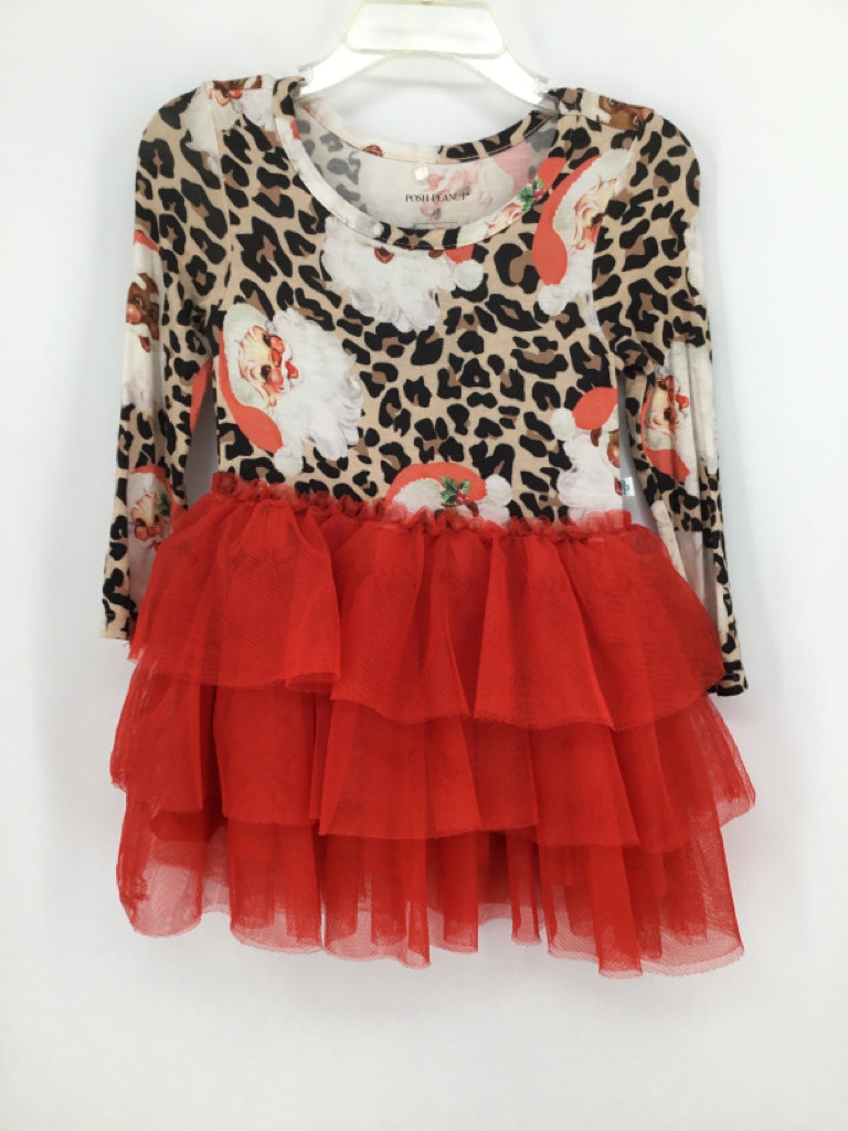 Posh Peanut Child Size 2 Red Christmas Dress