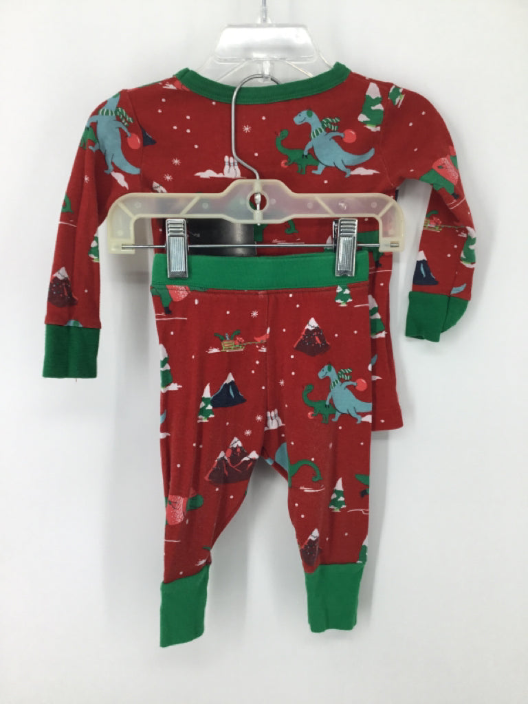 Wonder Shop Child Size 12 Months Red Dinosaur Pajamas - boys