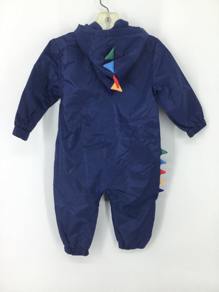 M&S Baby Child Size 9-12 Months Blue Dinosaur Jacket - boys
