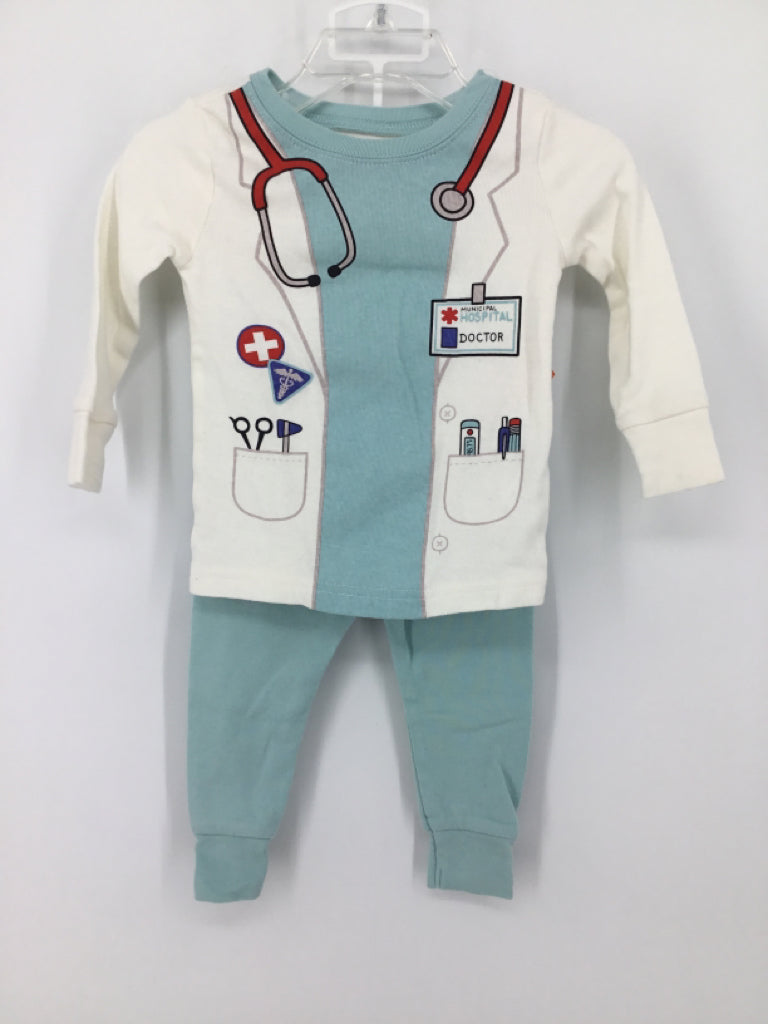 Old Navy Child Size 12-18 Months Blue Print Pajamas - boys