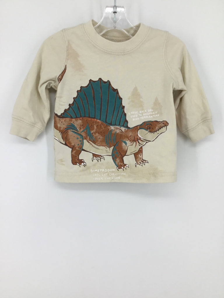 Carter's Child Size 3 Months Cream Dinosaur T-shirt - boys