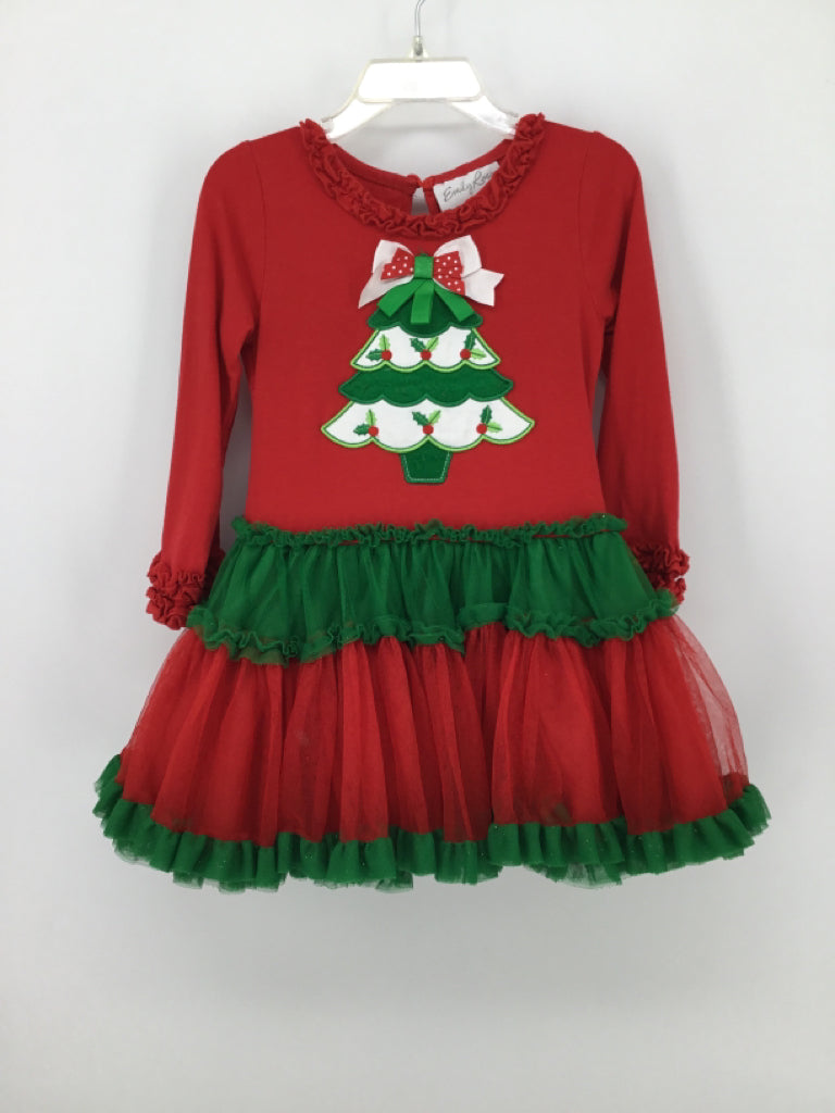 Emily Rose Child Size 3 Red Christmas Dress