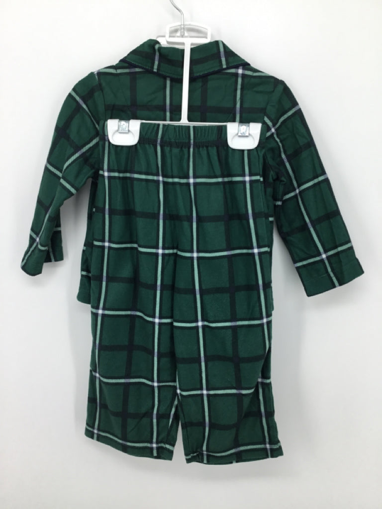 Tommy Hilfiger Child Size 2 Green Plaid Pajamas - boys