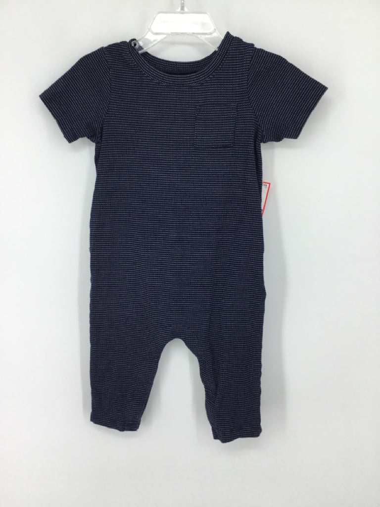 Old Navy Child Size 6-12 Months Navy Print Outfit - boys