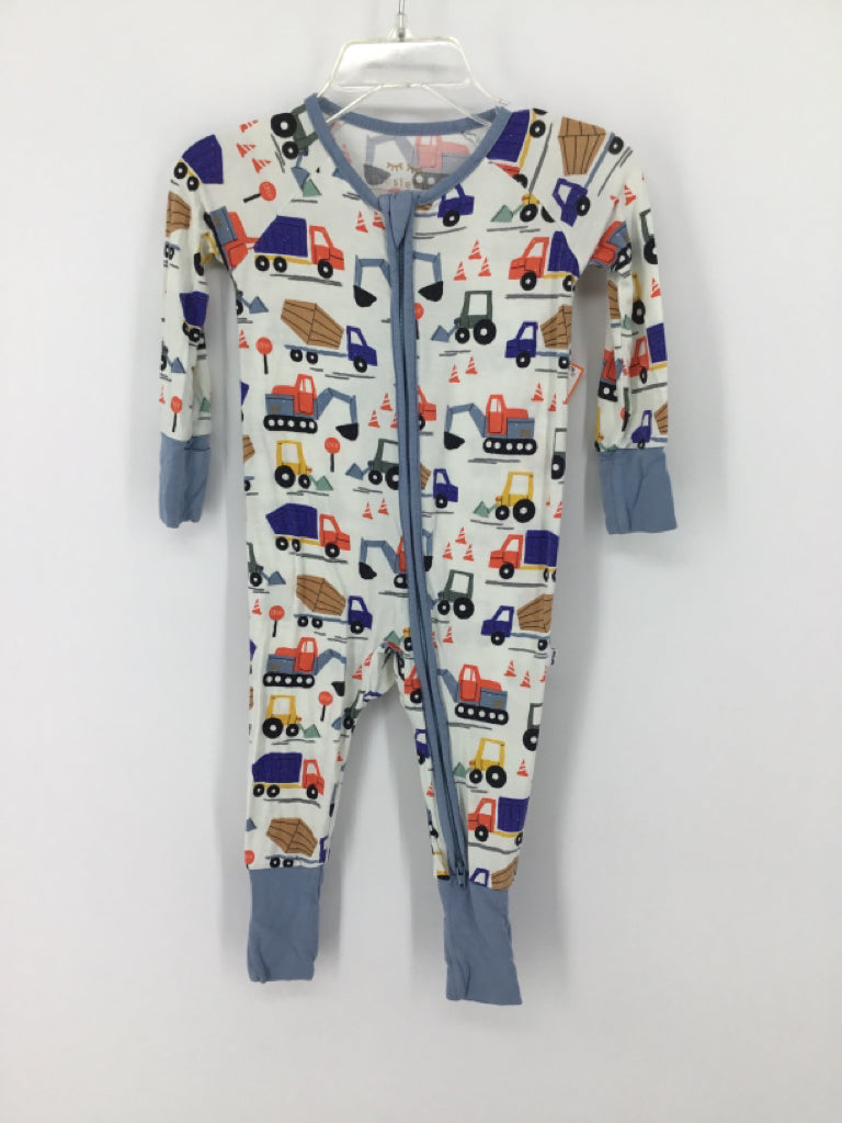 Little Sleepies Child Size 3-6 Months Blue Print Pajamas - boys