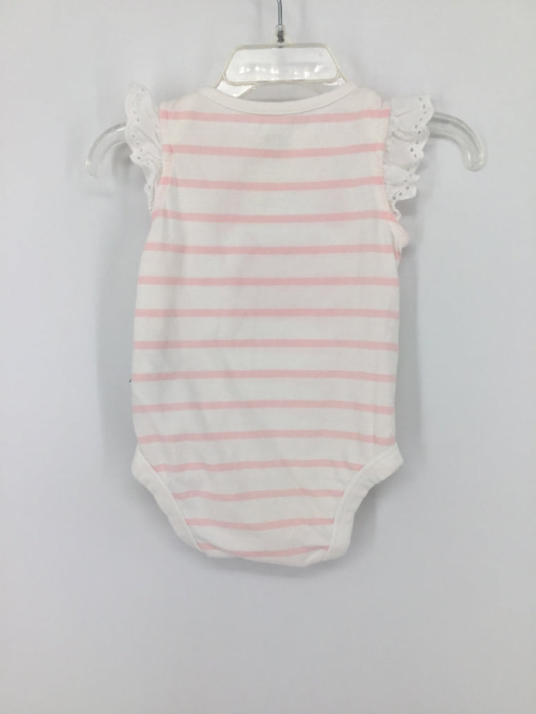 Baby Gap Child Size 3-6 Months Pink Stars & Stripes Onesie