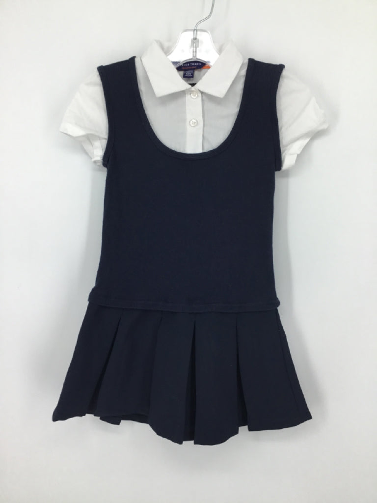 French Toast Child Size 6 Navy Dress - girls
