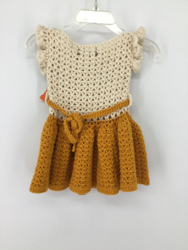 Red Poppy Seed Child Size 3-6 Months Cream Dress - girls