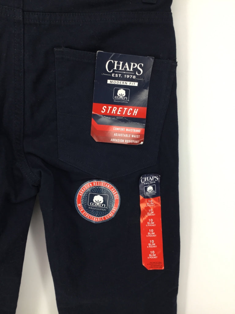 Chaps Child Size 10 Navy Solid Pants - boys