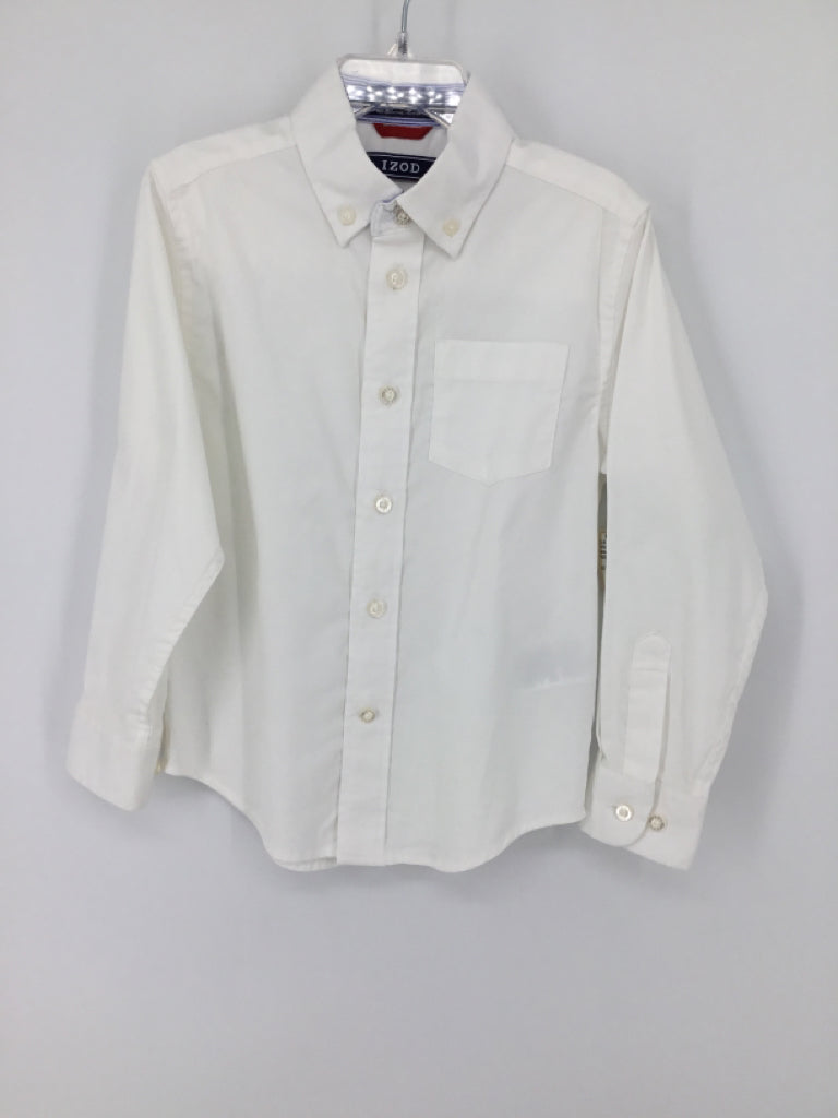 Izod Child Size 4 White Solid Shirt - boys