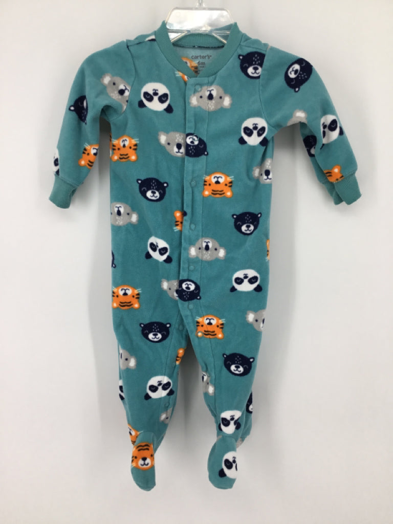 Carter's Child Size 6 Months Teal Sleepers