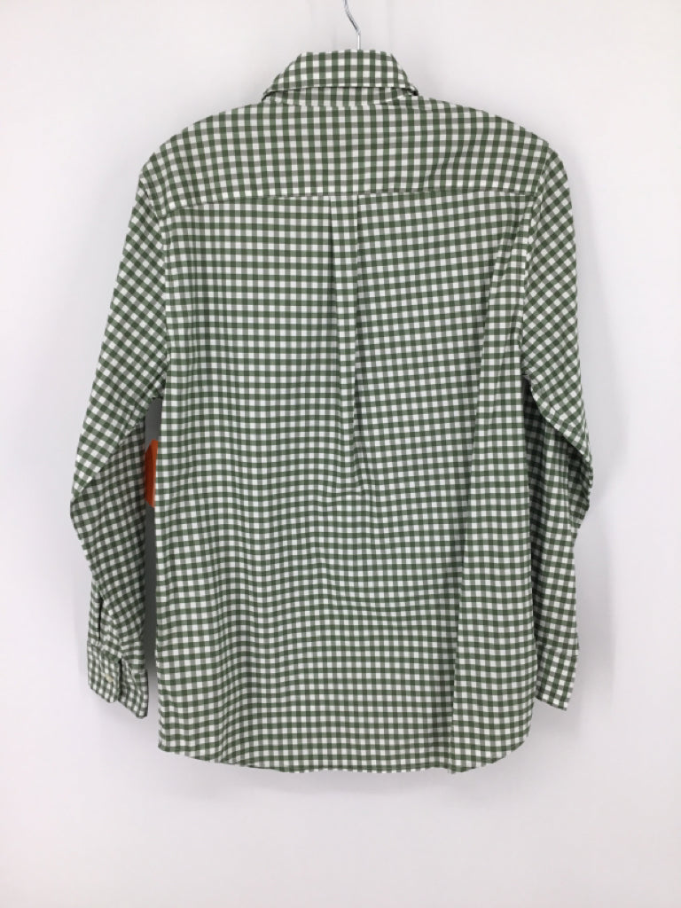 vineyard vines Child Size 8 Green Gingham Shirt - boys