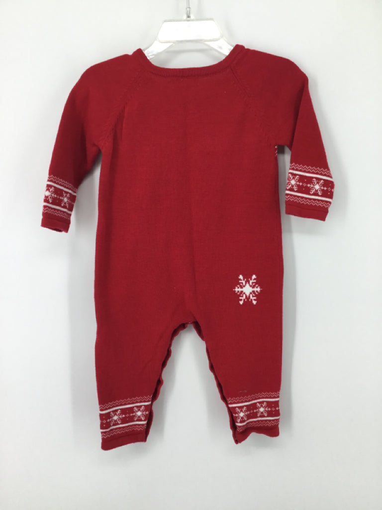 Angel Dear Child Size 6-12 Months Red Snowflake Outfit - boys