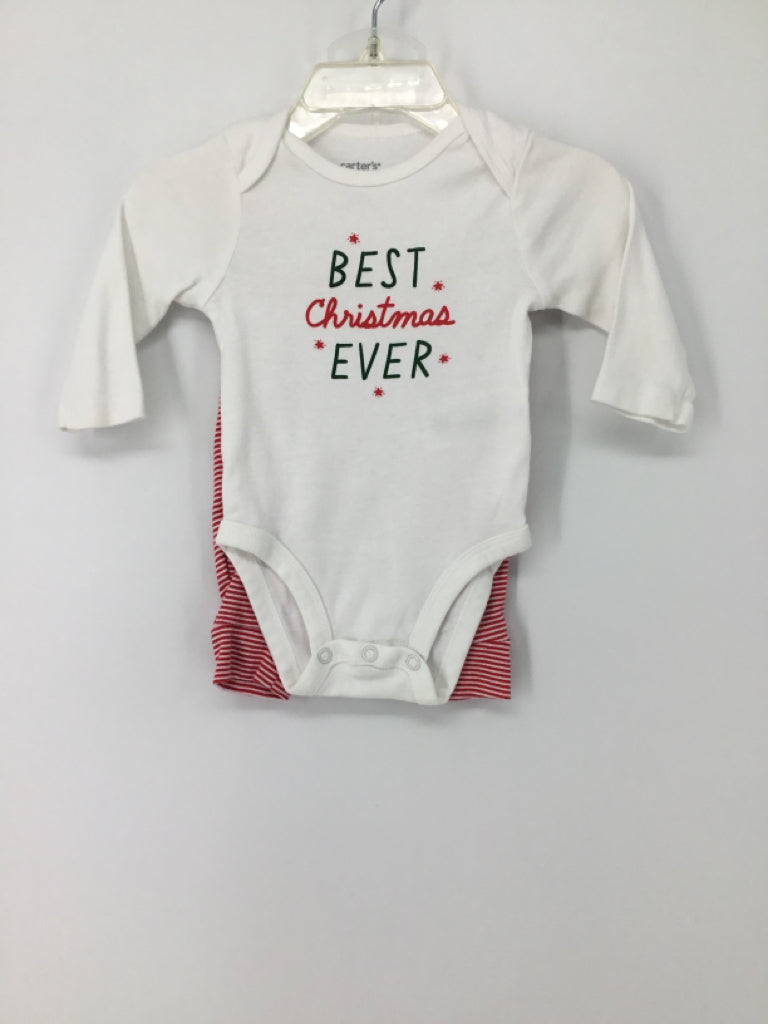 Carter's Child Size 3 Months White Christmas Outfit