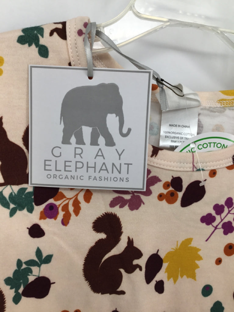 Gray Elephant Child Size 6 Multi-Color T-shirt - girls