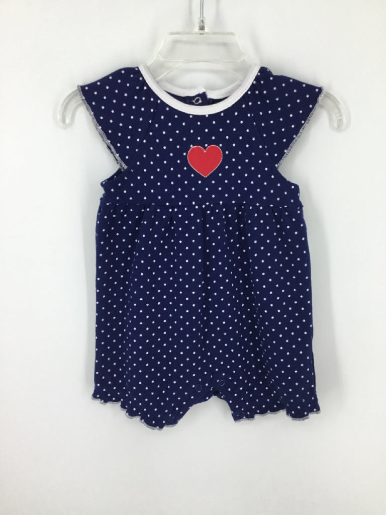 Little Me Child Size 6 Months Blue Stars & Stripes Outfit