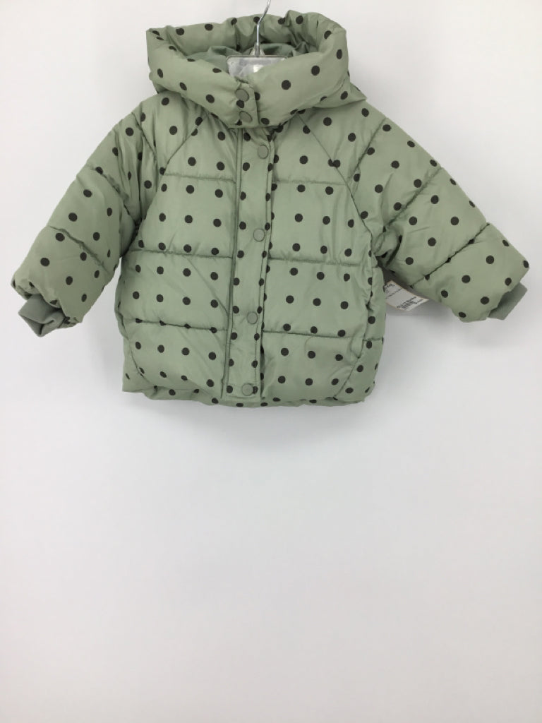 Zara Child Size 9-12 Months Green Outerwear - girls