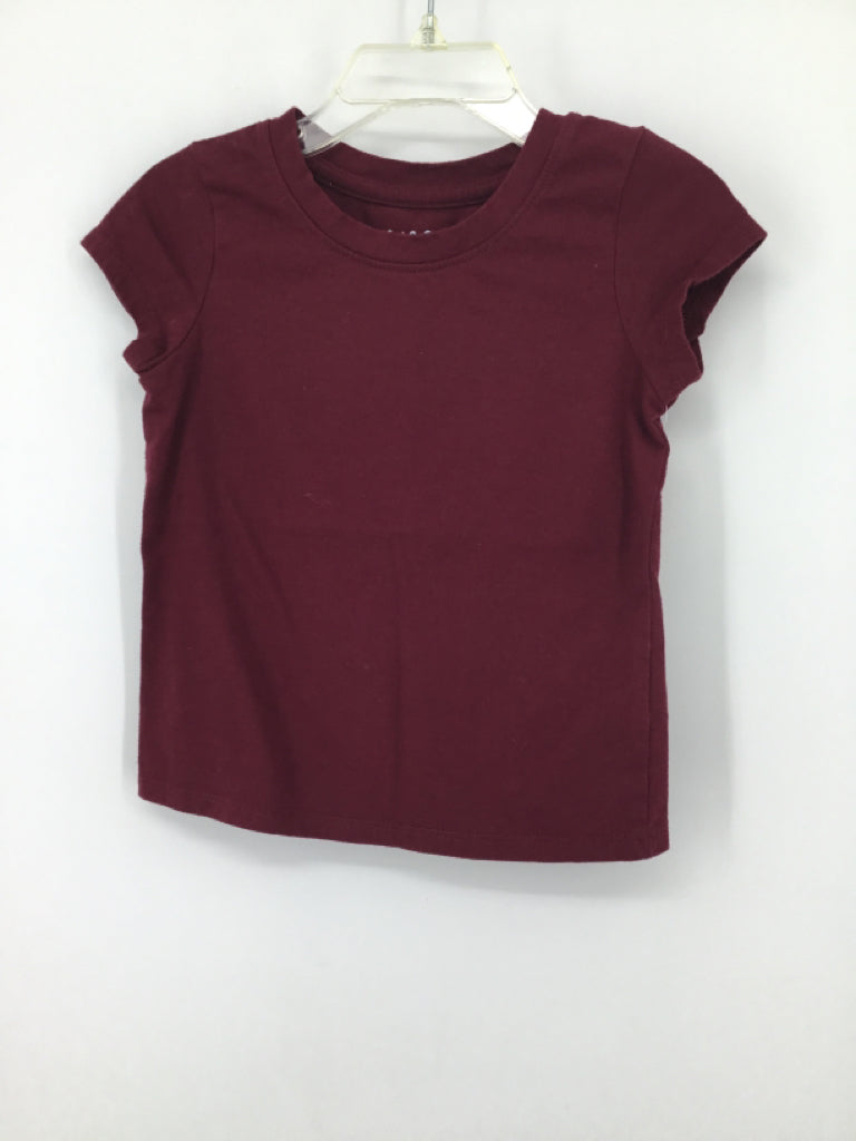 Cat & Jack Child Size 2 Burgundy T-shirt - girls