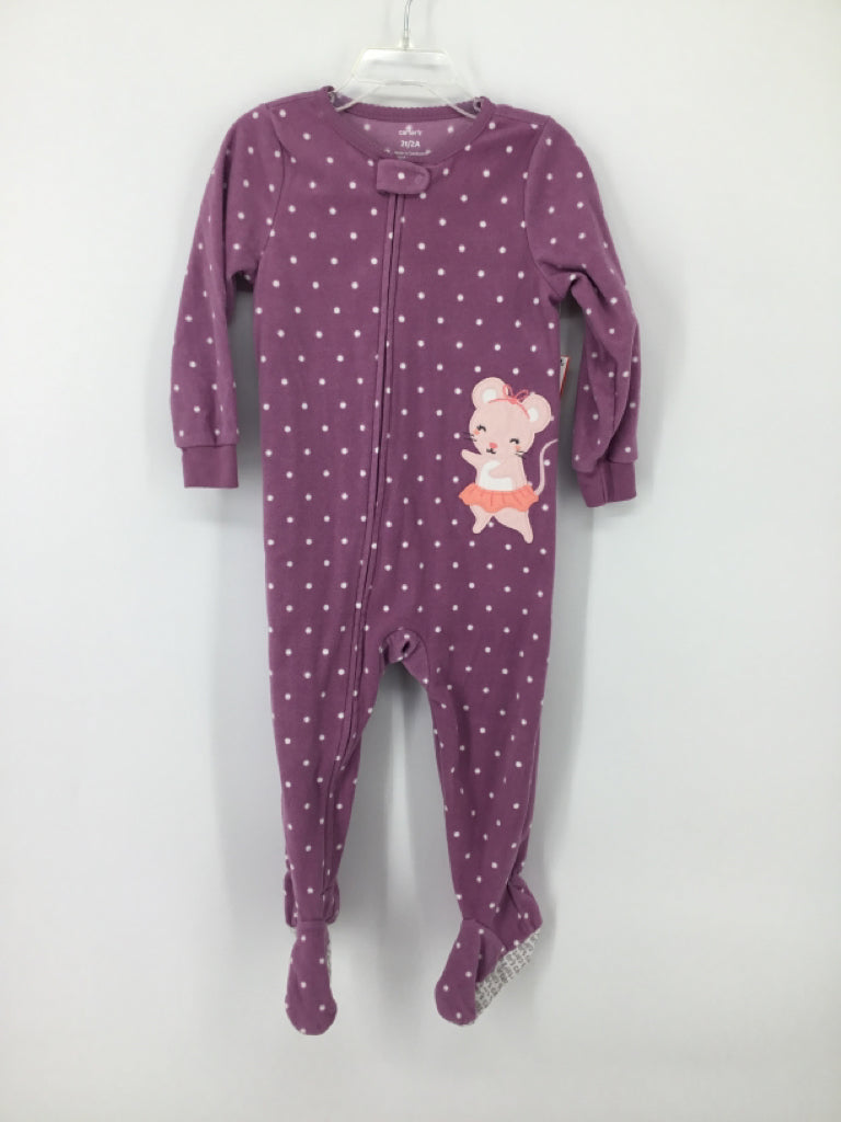 Carter's Child Size 2 Purple Sleepers
