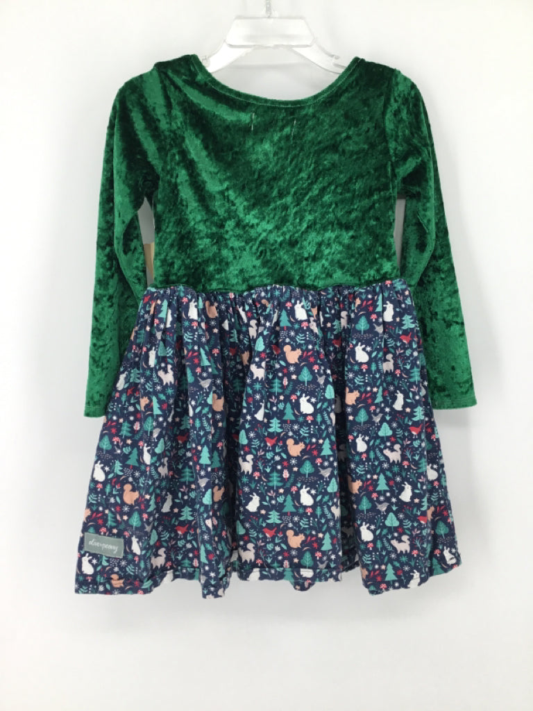 Olive & Peony Child Size 4 Green Dress - girls