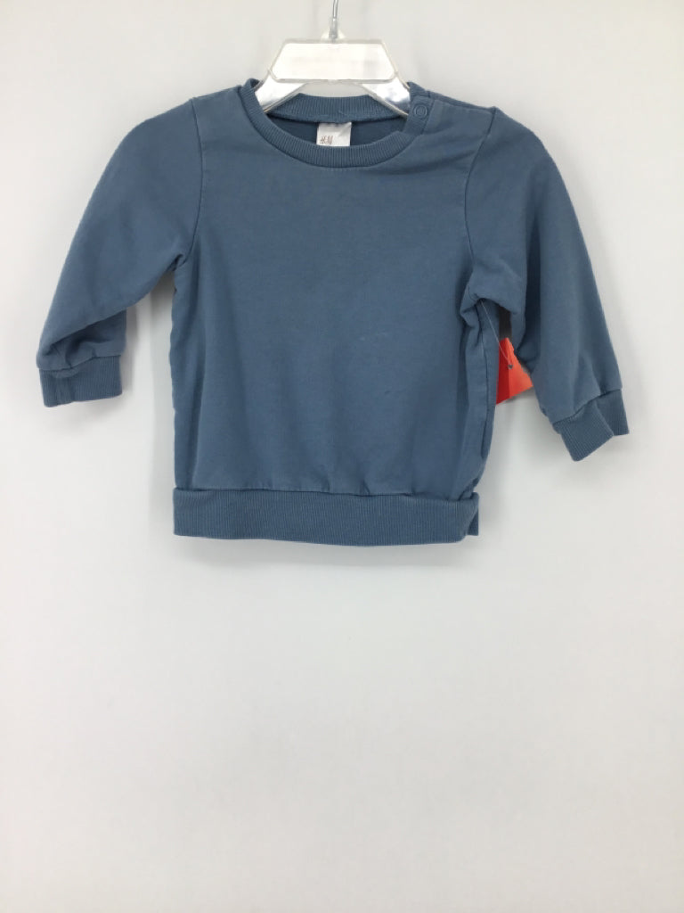 H & M Child Size 9 Months Blue Solid Shirt - boys