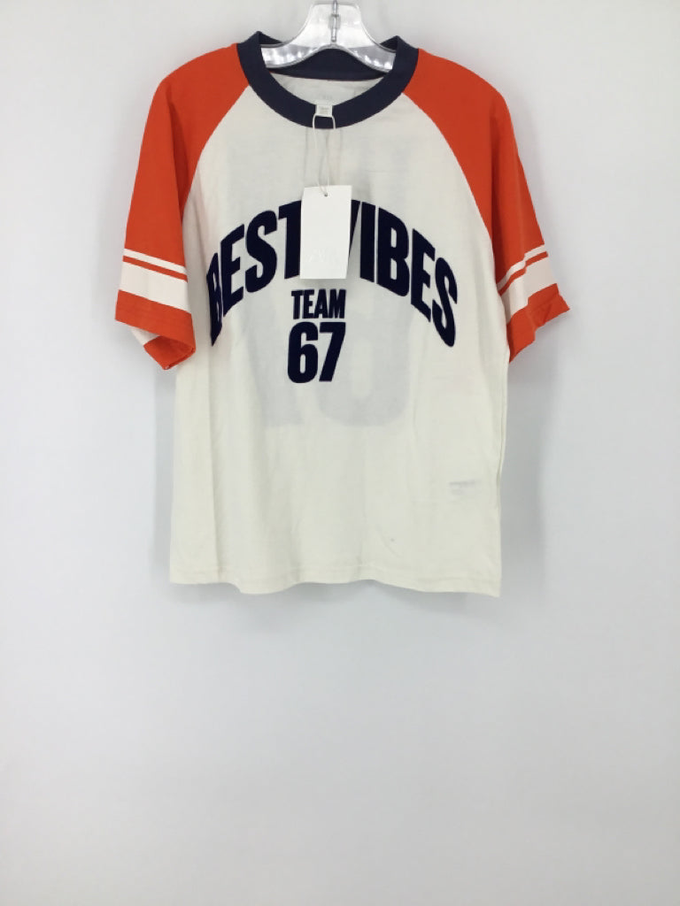 Zara Child Size 9 Orange screen printed T-shirt - boys