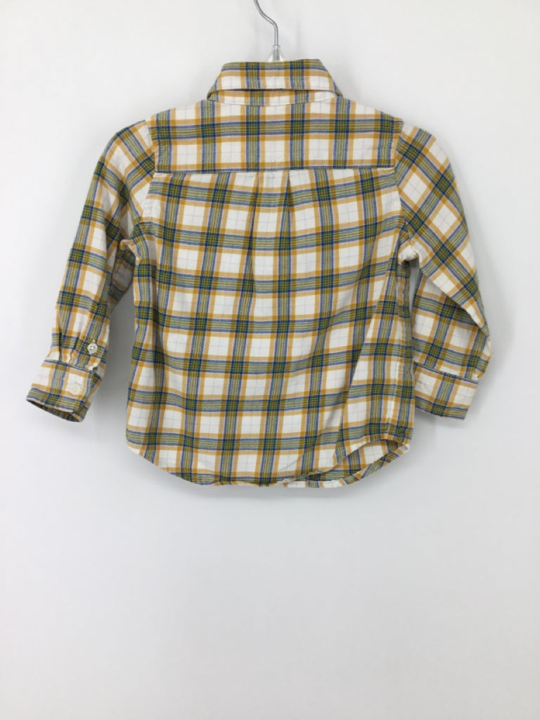 Janie and Jack Child Size 12-18 Months Multi-Color Plaid Shirt - boys