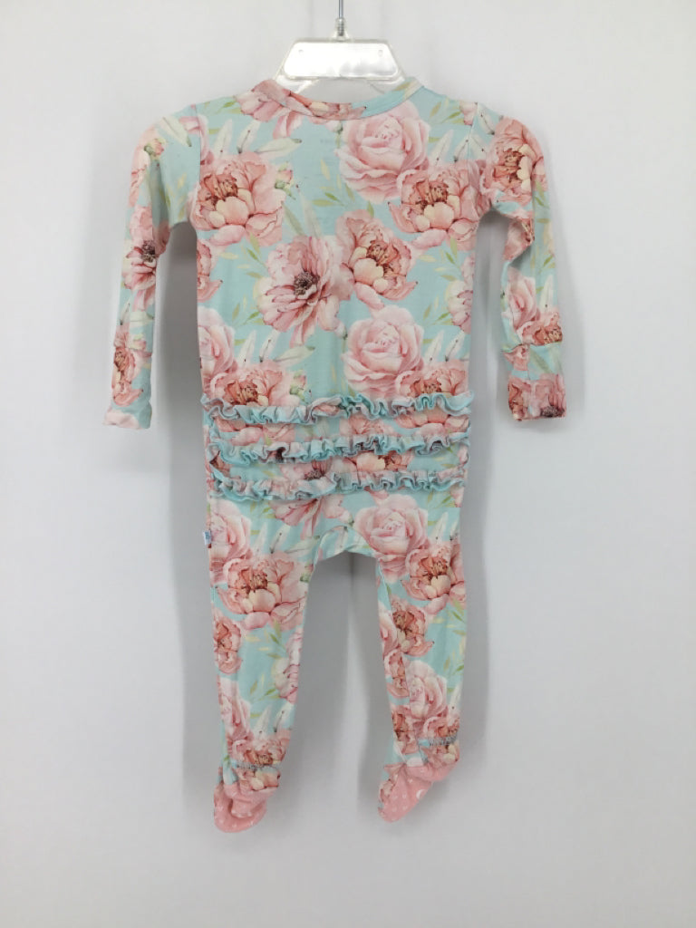 Posh Peanut Child Size 3-6 Months Blue Sleepers