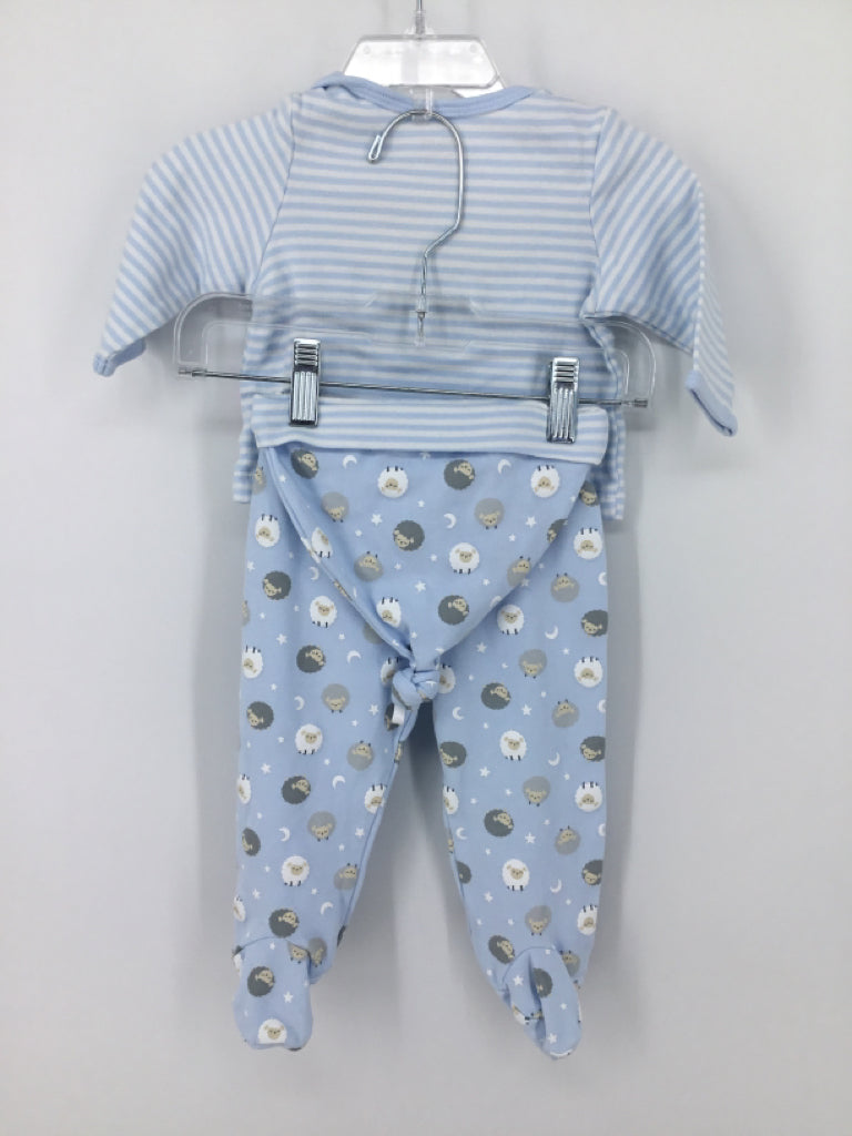 Little Me Child Size 6 Months Blue Stripe Outfit - boys