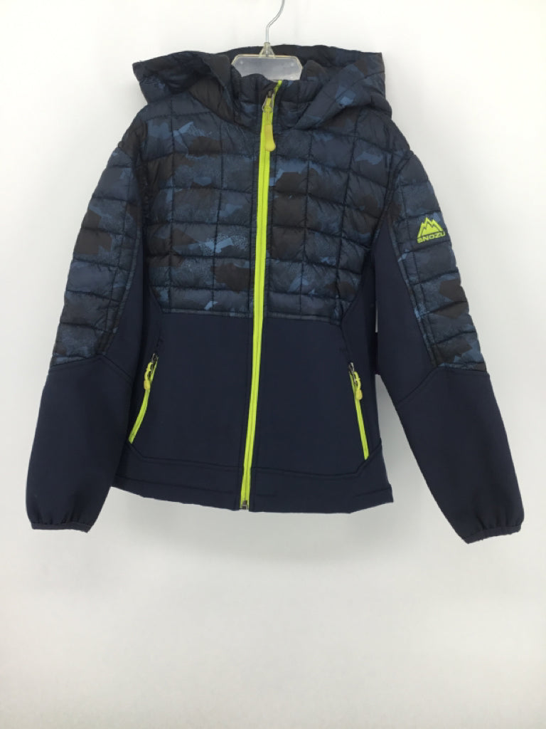 Snozu Child Size 7 Navy Print Jacket - boys
