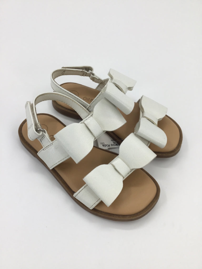 Cat & Jack Child Size 8 Toddler White Sandals/Flip Flops