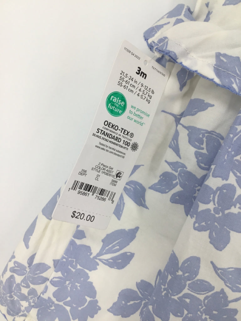 Just One You Made by Carters Child Size 3 Months Blue Dress - girls
