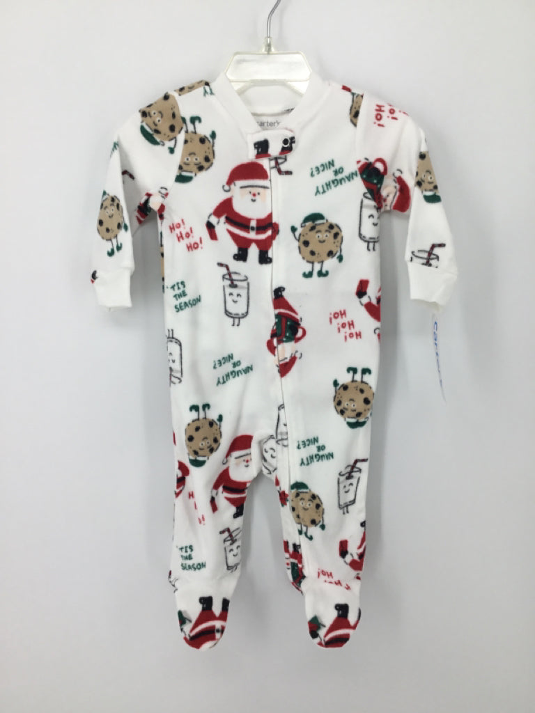 Carter's Child Size 6 Months White Christmas Sleeper
