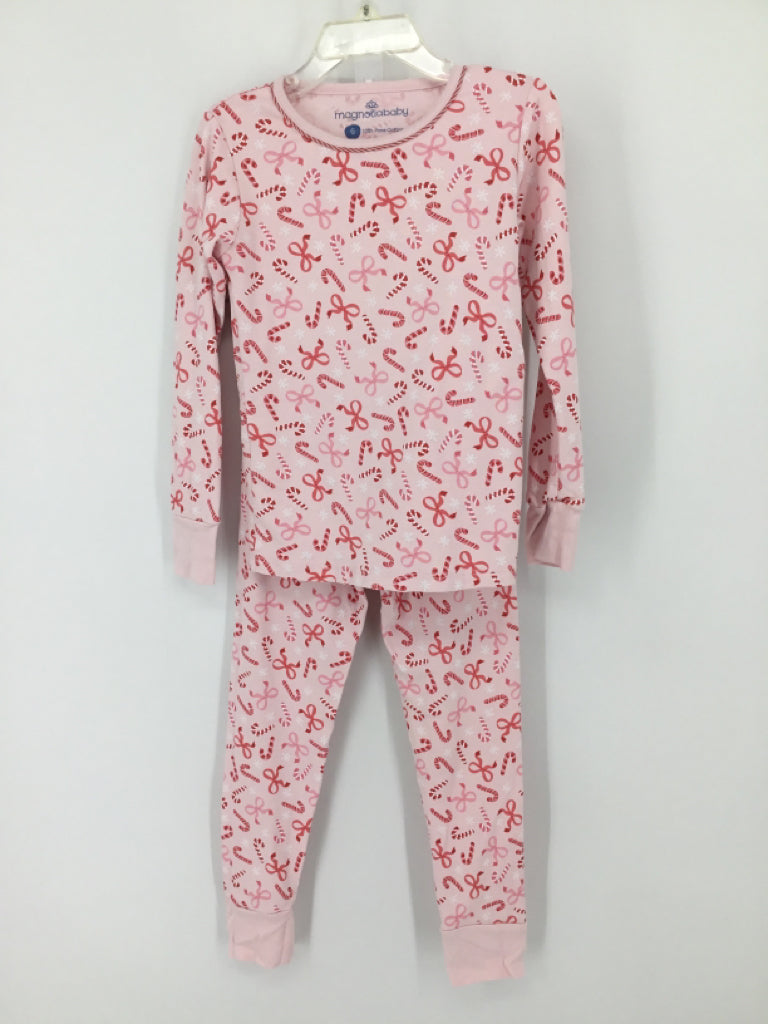 Magnolia Baby Child Size 6 Pink Christmas Pajamas