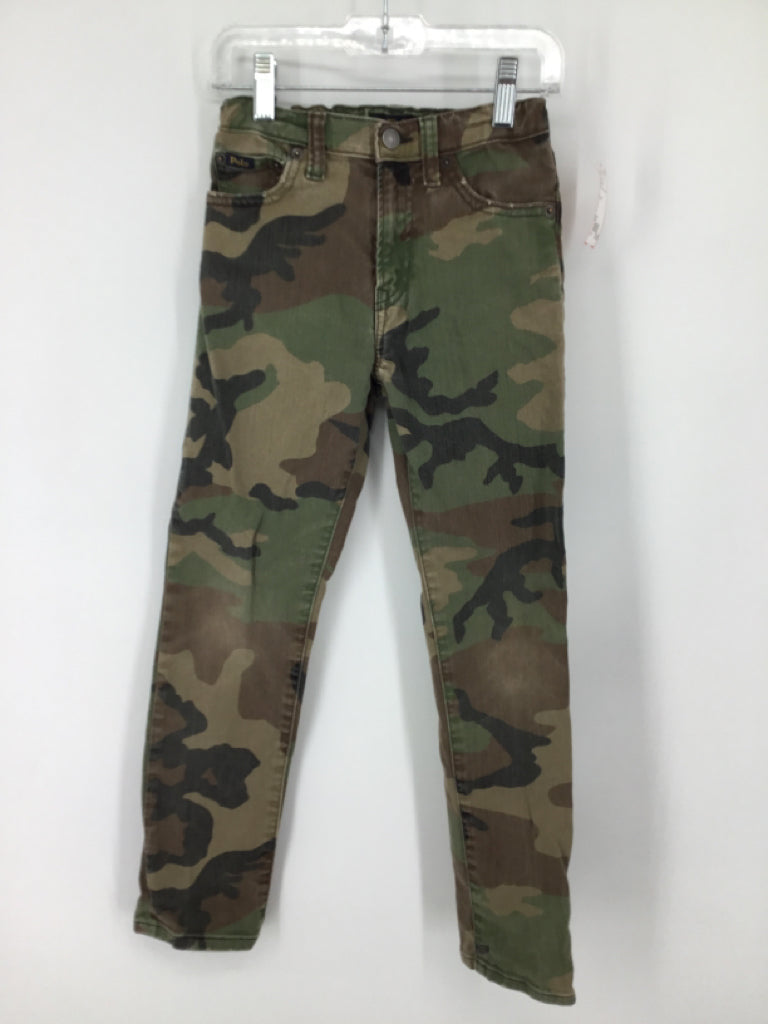 Ralph Lauren Child Size 7 Green Camoflage Jeans - boys