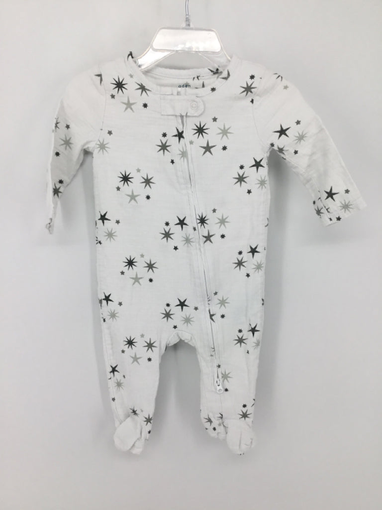 Aden & Anais Child Size 3-6 Months White Sleepers