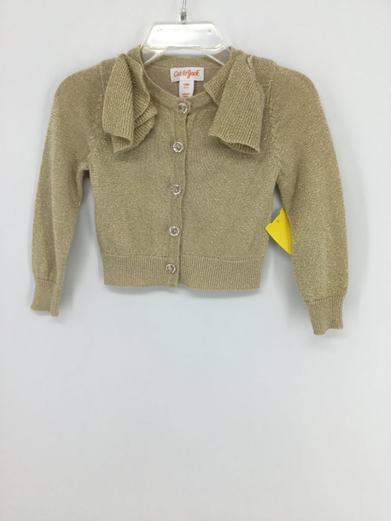 Cat & Jack Child Size 12 Months Gold Sweater - girls