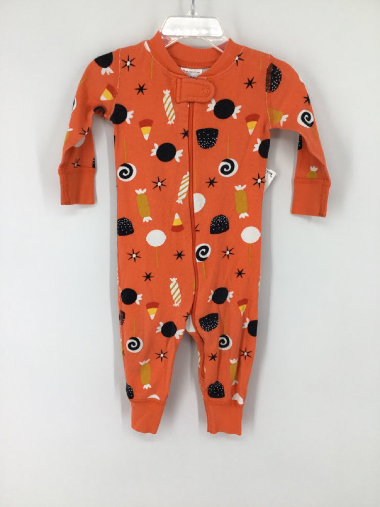 Hanna Andersson Child Size 6-12 Months Orange Halloween Pajamas