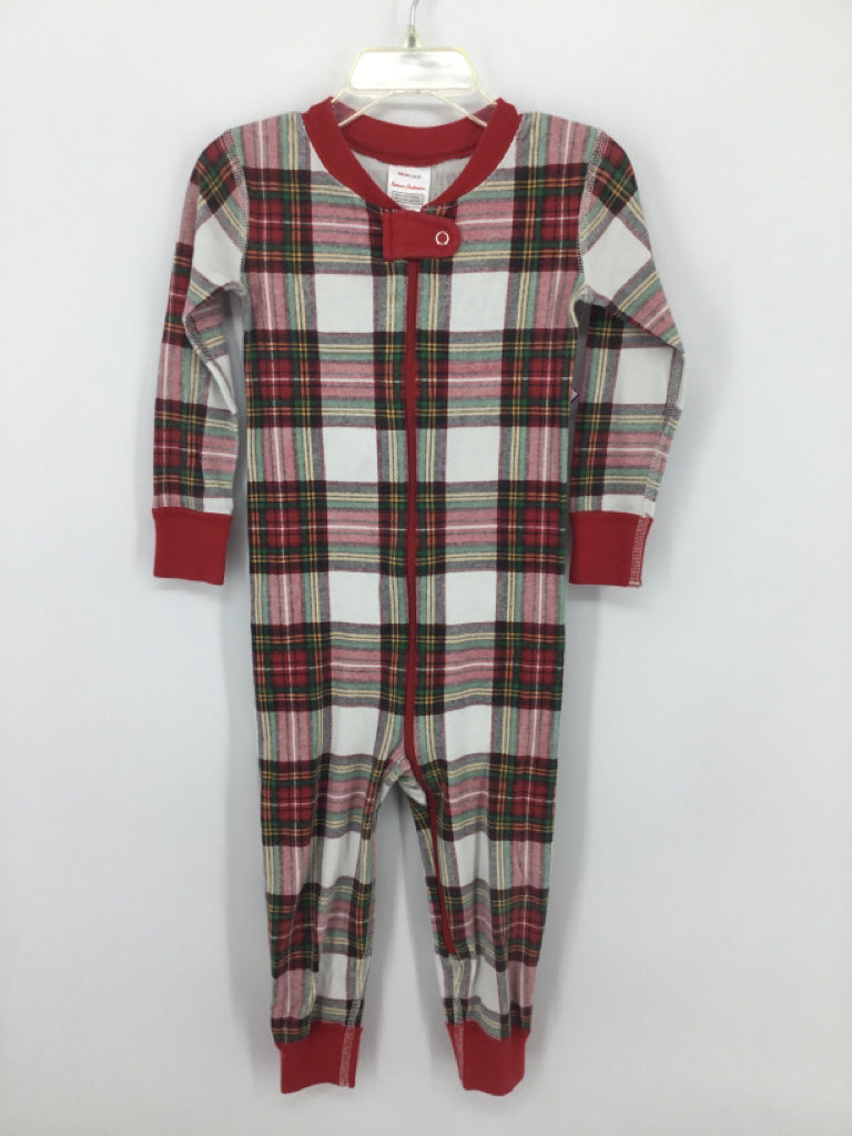 Hanna Andersson Child Size 3 Red Plaid Pajamas - boys