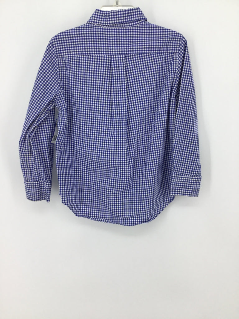 Ralph Lauren Child Size 4 Blue Checkered Shirt - boys