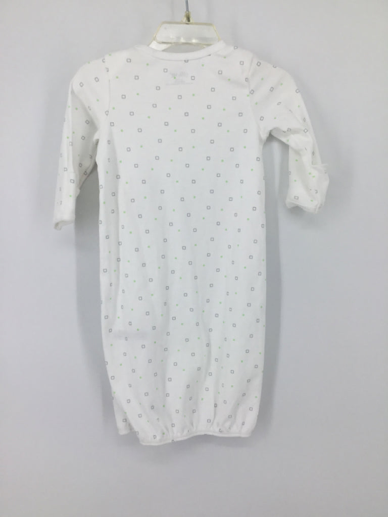 Little Me Child Size 0-3 Months White Sleepers