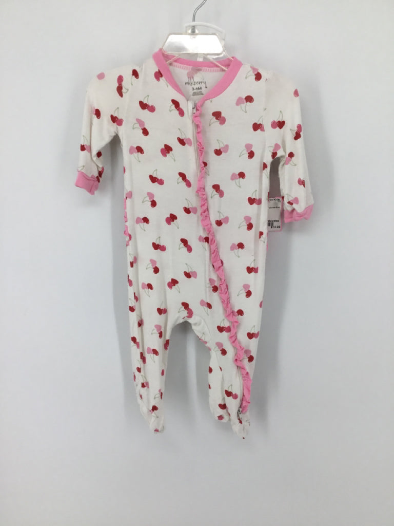 Milkberry Child Size 3-6 Months Pink Sleepers