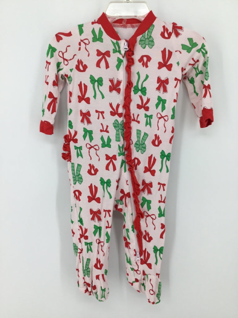 Milkberry Child Size 0-3 Months Red Christmas Sleeper