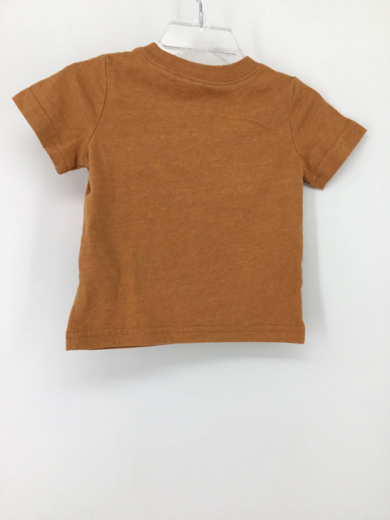 Carter's Child Size 9 Months Tan screen printed T-shirt - boys