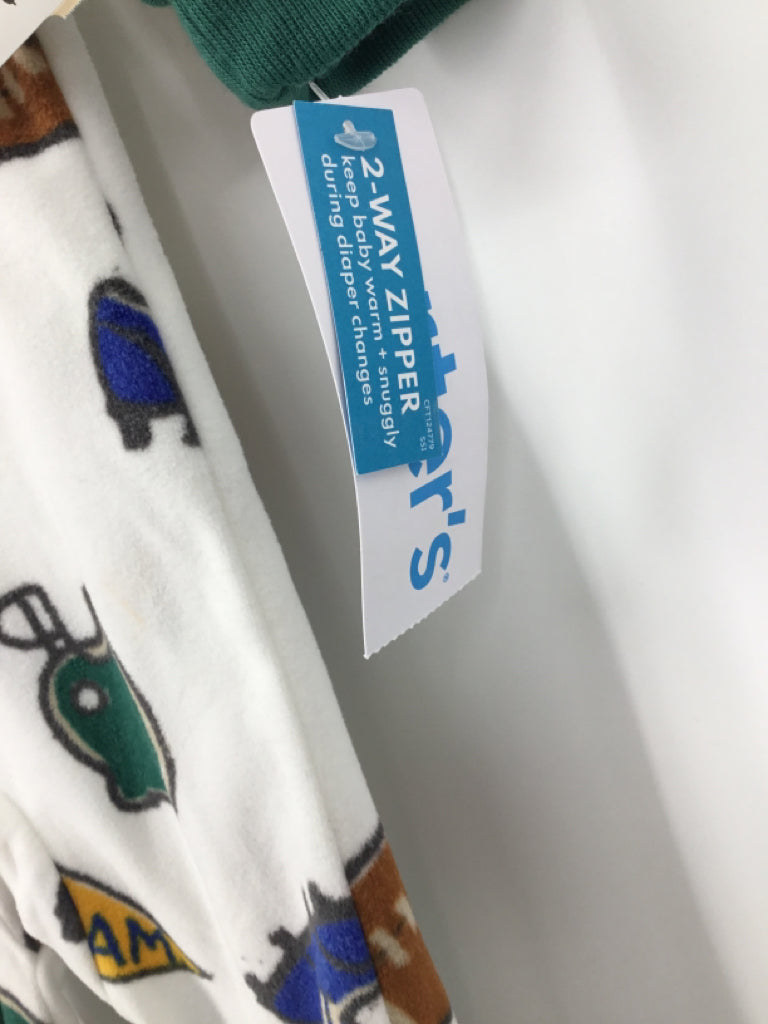 Carter's Child Size 12 Months Green Sleepers