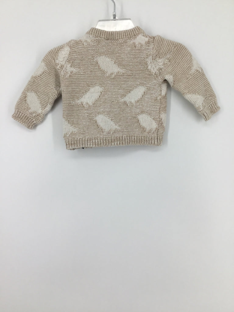 Lupilu Child Size 0-3 Months Tan Print Sweater - boys